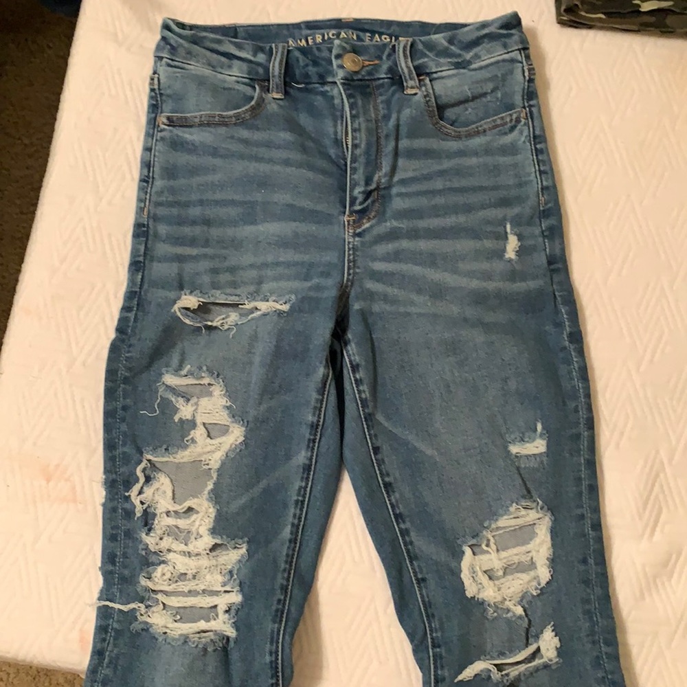 Distressed jeans